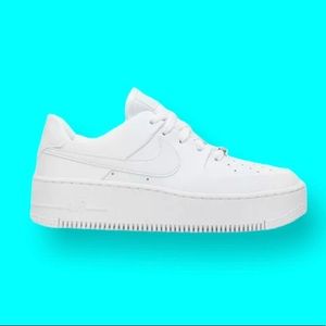 WMNS NIKE AIR FORCE 1 AF1 SAGE LOW "TRIPLE WHITE" [AR5339-100]